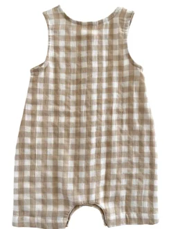 Tan Gingham / Organic Bay Shortie