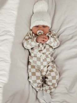 Tiramisu Checkerboard / Organic Wells Top + Pant Set
