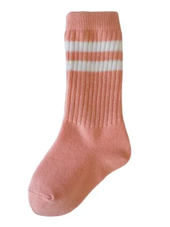 Tube Socks, Peach Fizz Stripe