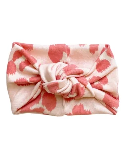 Twist Knot Headband, Pink Leopard