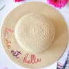 Wide Brim Woven Sunhat, La Vie est Belle