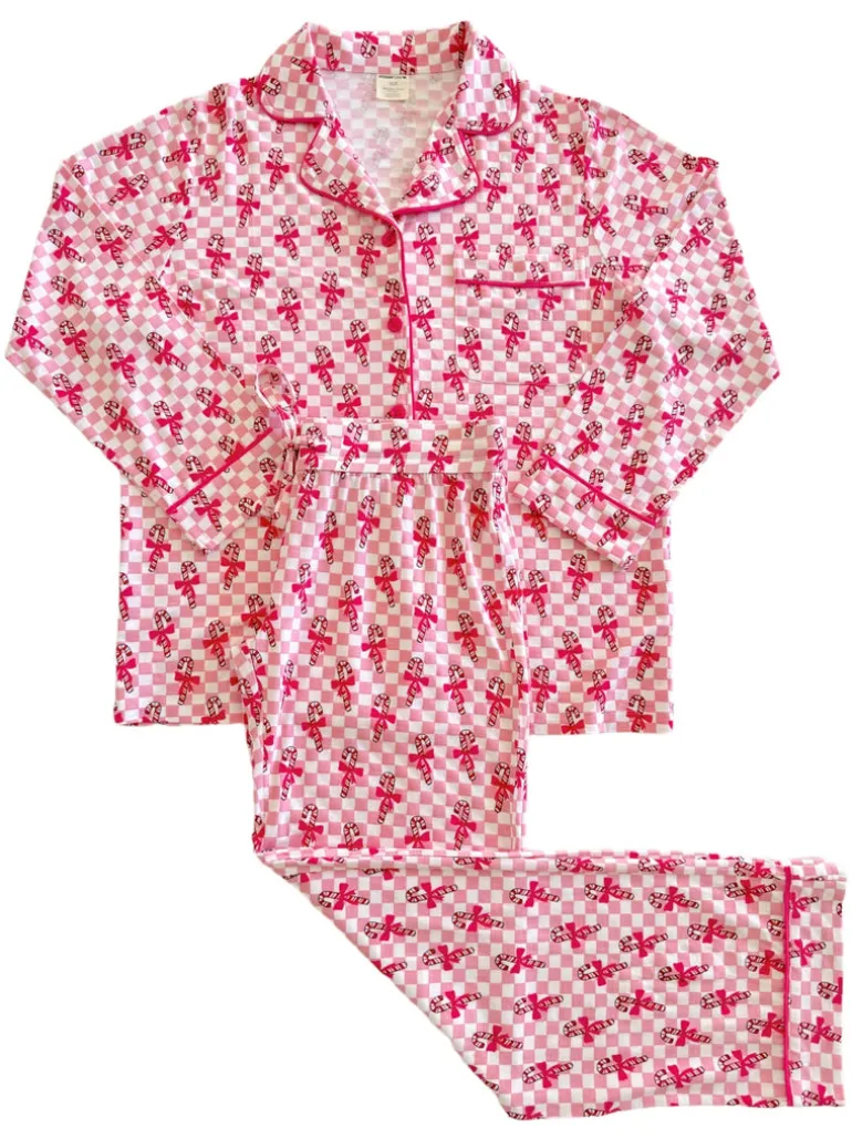 Women's Lounge Set, Cotton Candy Candy Cane